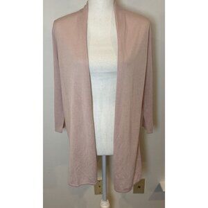 NWT J.Jill Wearever Collection Cardigan Sweater Pink Size Medium Petite MP New